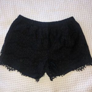 Lace black shorts